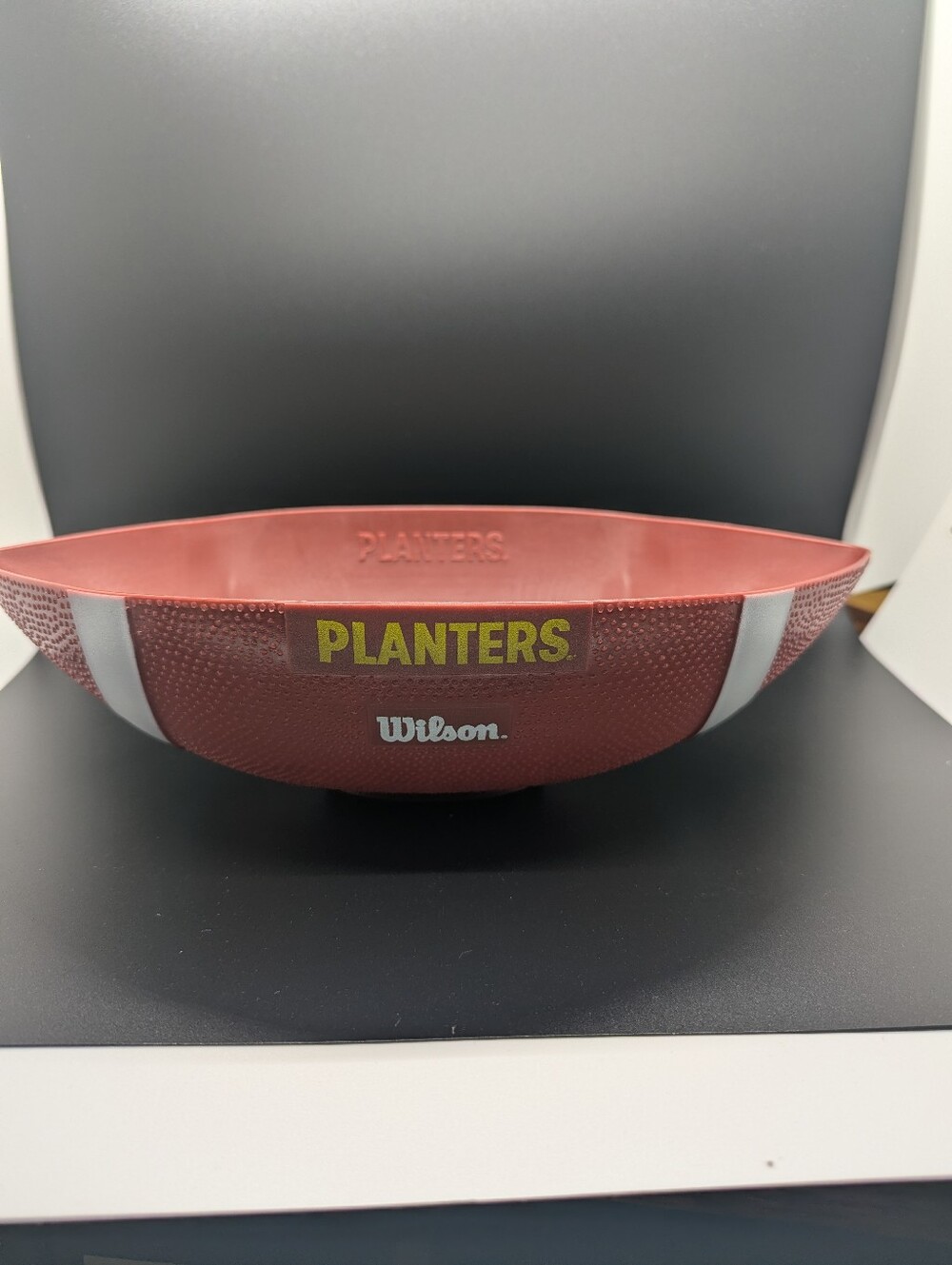 Vintage Planters Peanuts Wilson Football Nut Tray 12"  Plastic Snack Candy Dish